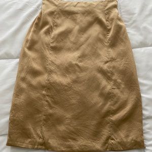 Vintage Gold Silk Skirt